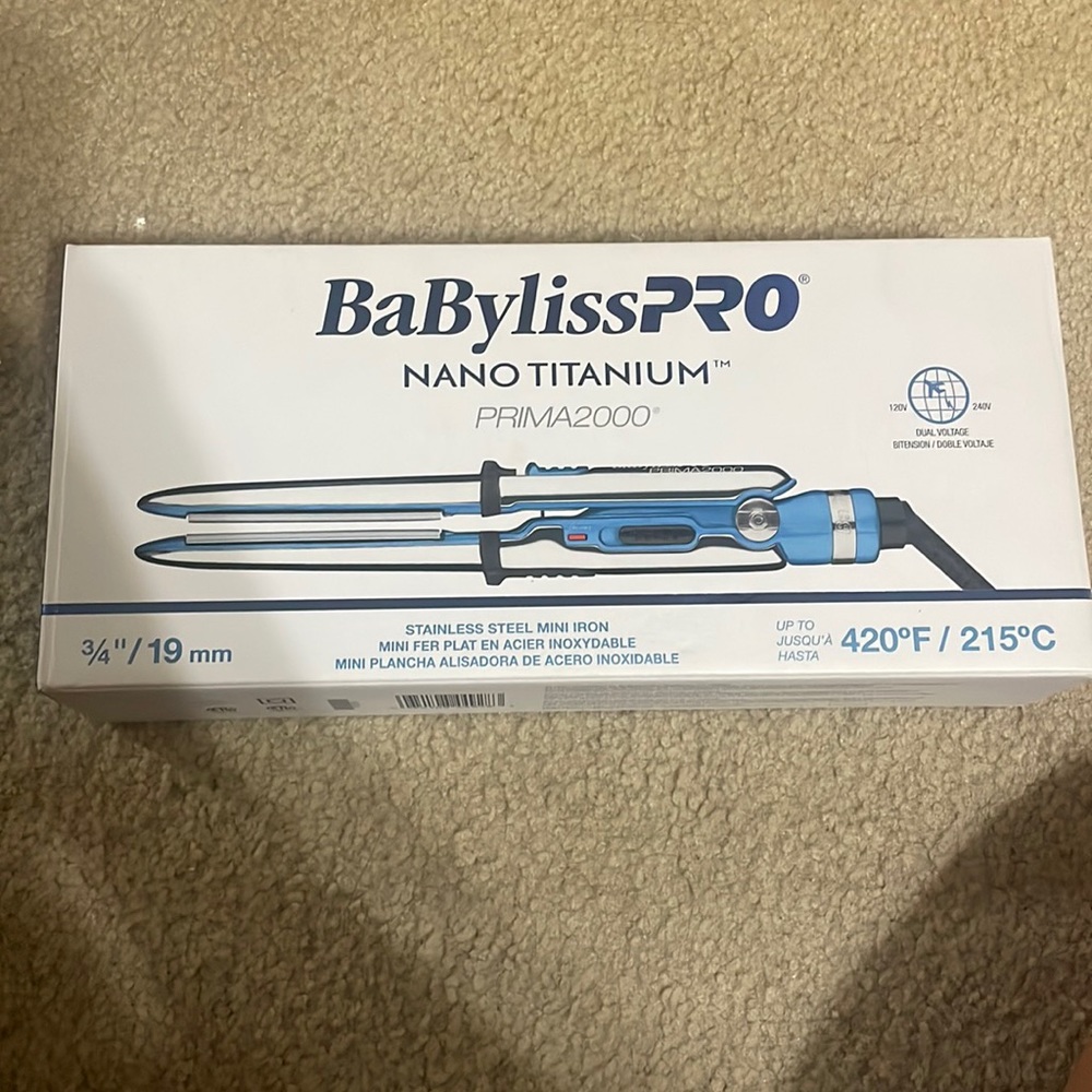 BabylissPRO mini NANO TITANIUM stainless steel iron